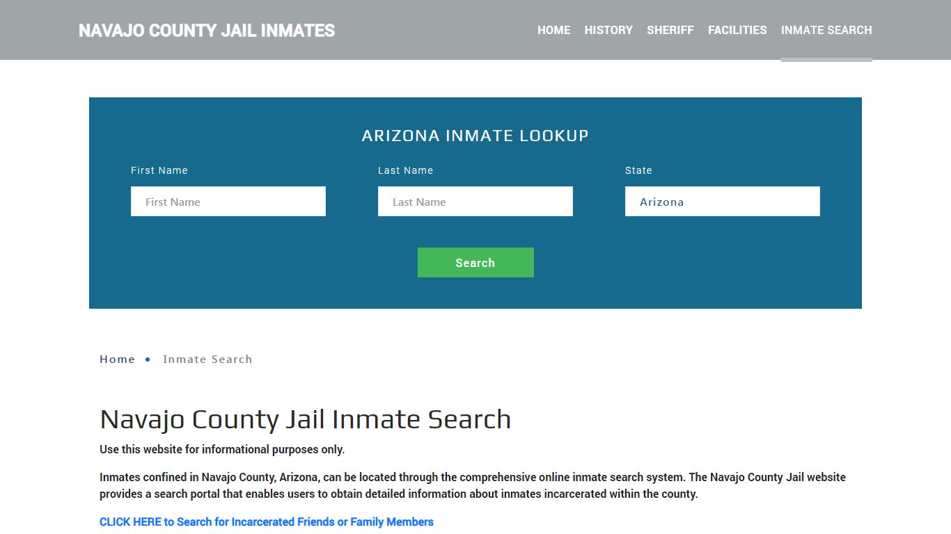 Navajo County, AZ Detainee Lookup